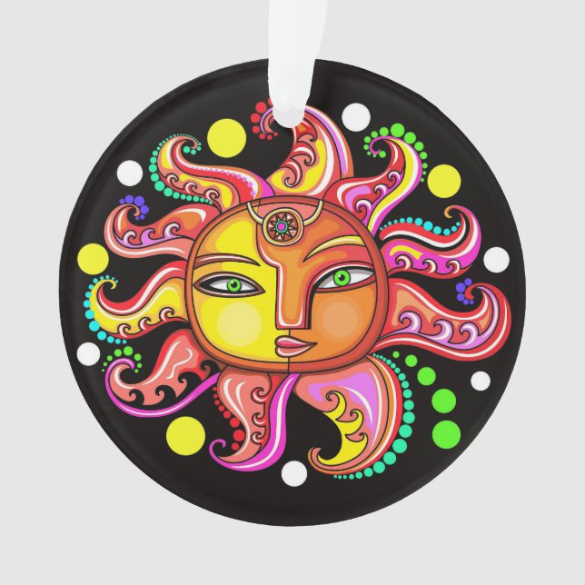 Soleil Lune Étoiles Soleil Ornement (devant)