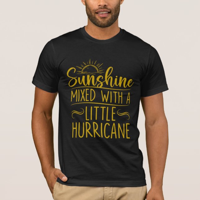 Soleil mélangé avec un petit T-shirt ouragan (Devant)