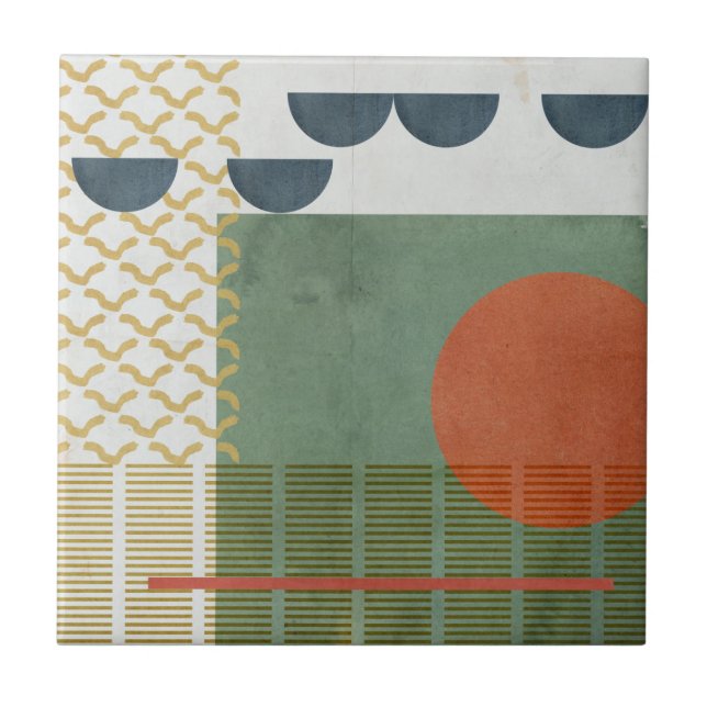 Soleil Rouge III Fliese (Vorderseite)