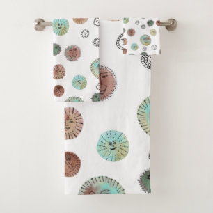 Soleil souriant Aquarelle Motif
