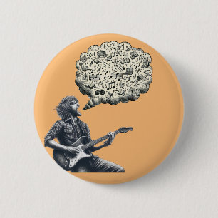 Solfeggio explodierender Gitarrenspieler Button