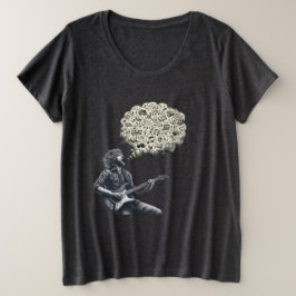 Solfeggio explodierender Gitarrenspieler Große Größe T-Shirt