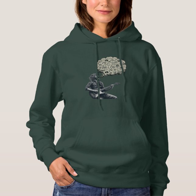 Solfeggio explodierender Gitarrenspieler Hoodie (Vorderseite)