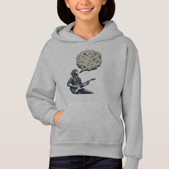 Solfeggio explodierender Gitarrenspieler Hoodie (Vorderseite)