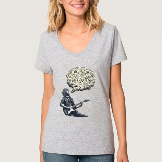 Solfeggio explodierender Gitarrenspieler T-Shirt (Vorderseite)