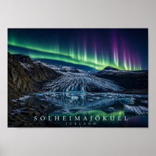 Sólheimajökull-Gletschereiszunge Island A4 Poster
