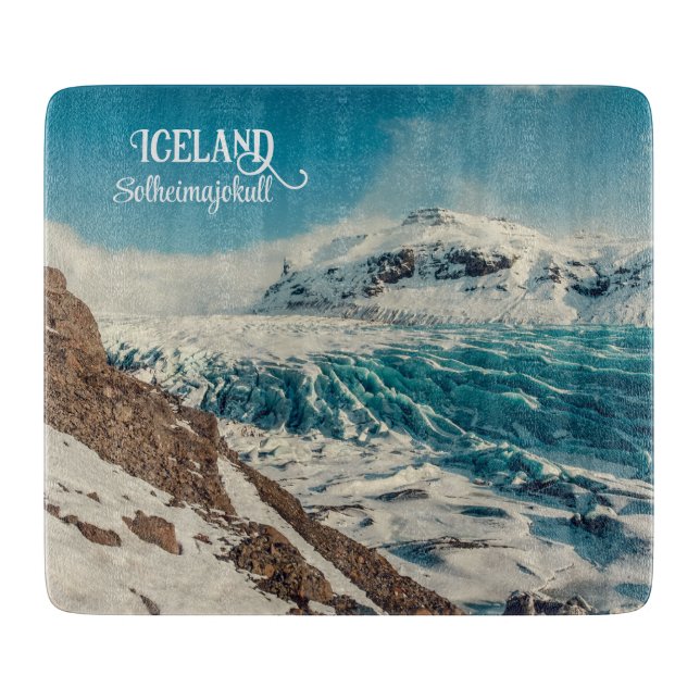 Solheimajokull, Island Schneidebrett (Vorderseite)