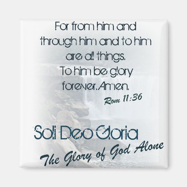 Soli Deo Gloria/Die Herrlichkeit Gottes allein Magnet (Vorne)