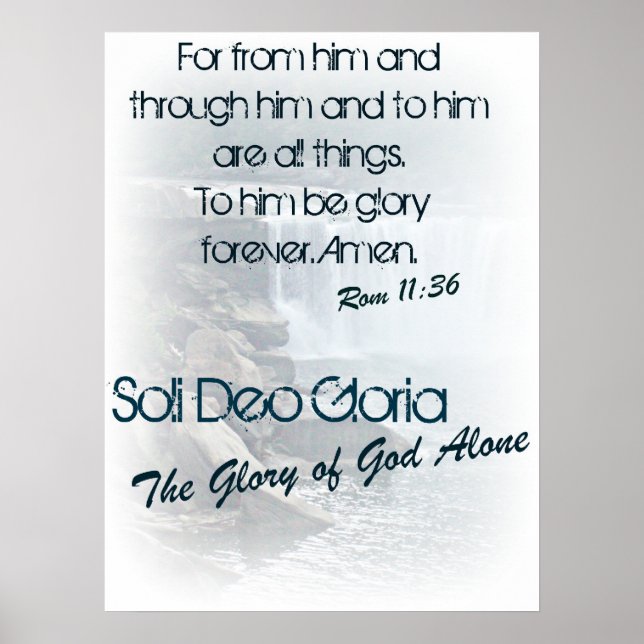 Soli Deo Gloria/ Die Herrlichkeit Gottes allein Poster (Vorne)