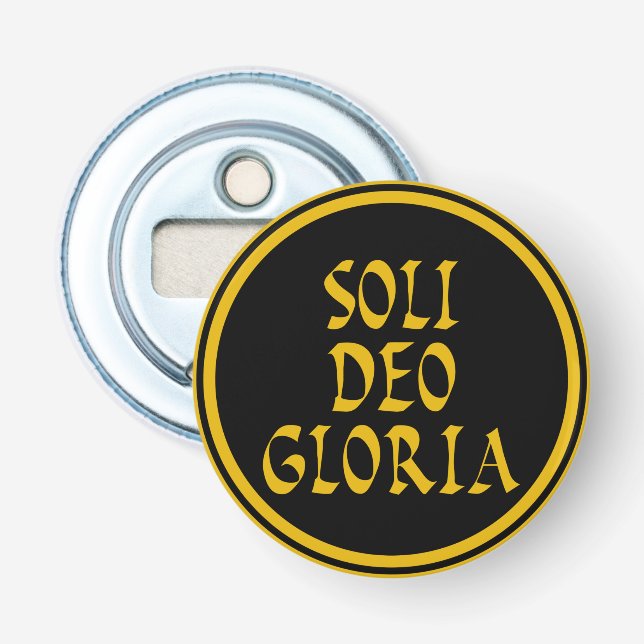 Soli Deo Gloria Flaschenöffner (Vorderseite)