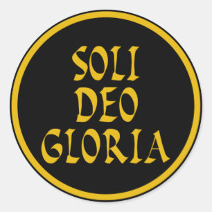 Soli Deo Gloria Runder Aufkleber