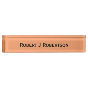 Solid Apricot Personalisiert Namensplakette