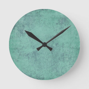 Solid_aquamarin CONCRETE SOLITE AQUAMARIN TEXTURE- Runde Wanduhr
