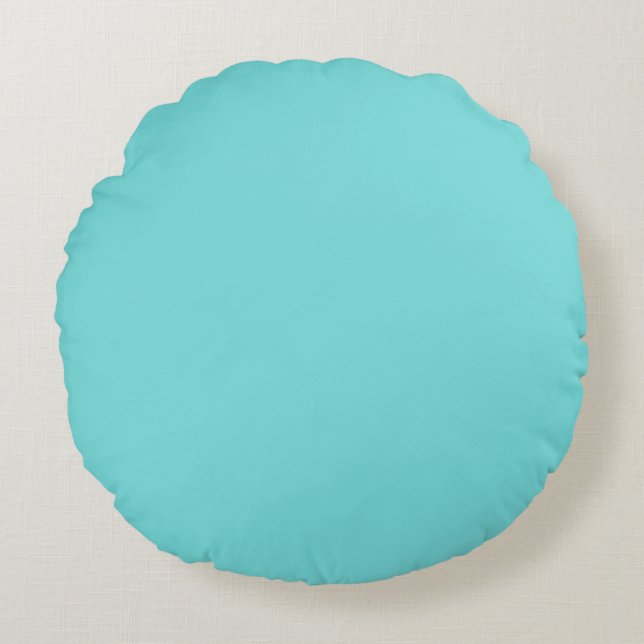 Solid Aquamarine Throw Kissen (Vorderseite)
