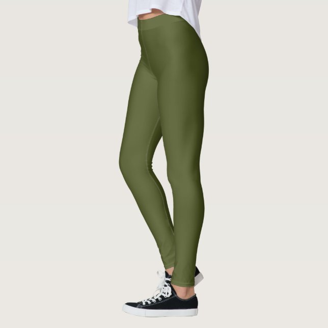Solid Army Green Leggings (Links)