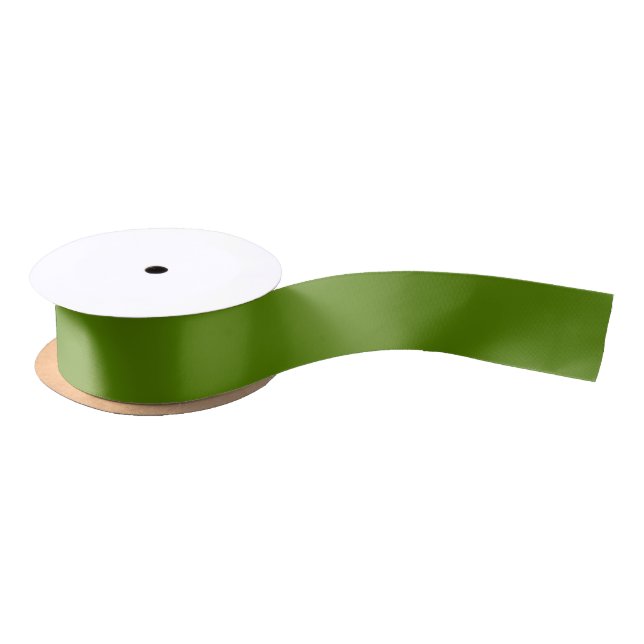 Solid Avocado Green Satinband (Spule)