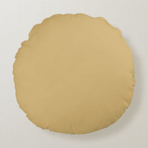 Solid Beige Rundes Kissen