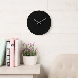 Solid Black Clock für einen kühlen Markeneinschlag Große Wanduhr