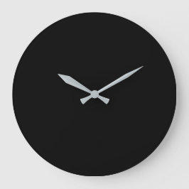 Solid Black Clock für einen kühlen Markeneinschlag Große Wanduhr