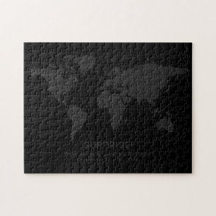 Solid Black Dark World Map geheime Überraschungsm