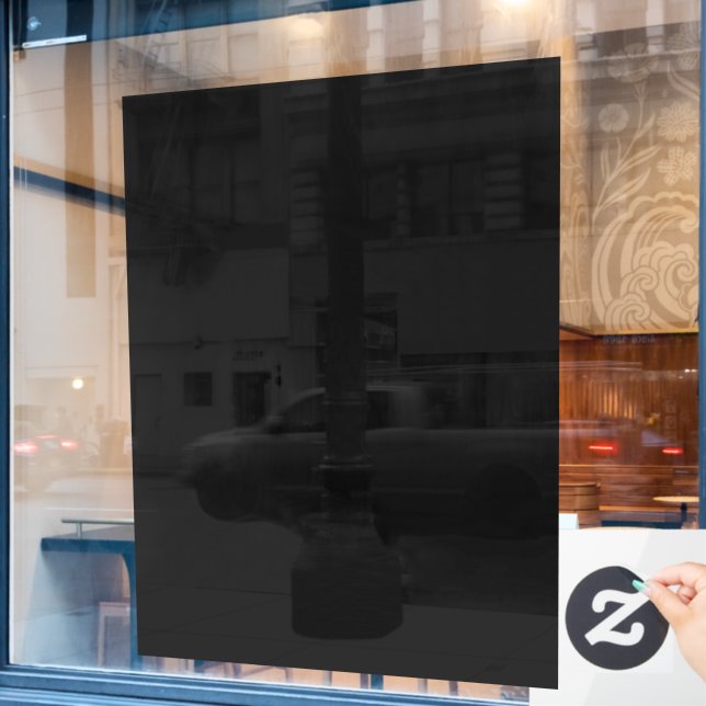 Solid Black Partial Transparent Design Fensteraufkleber (Café-Fenster)