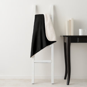 Solid Black Sherpa Blanket für ultimativen Komfort Sherpadecke
