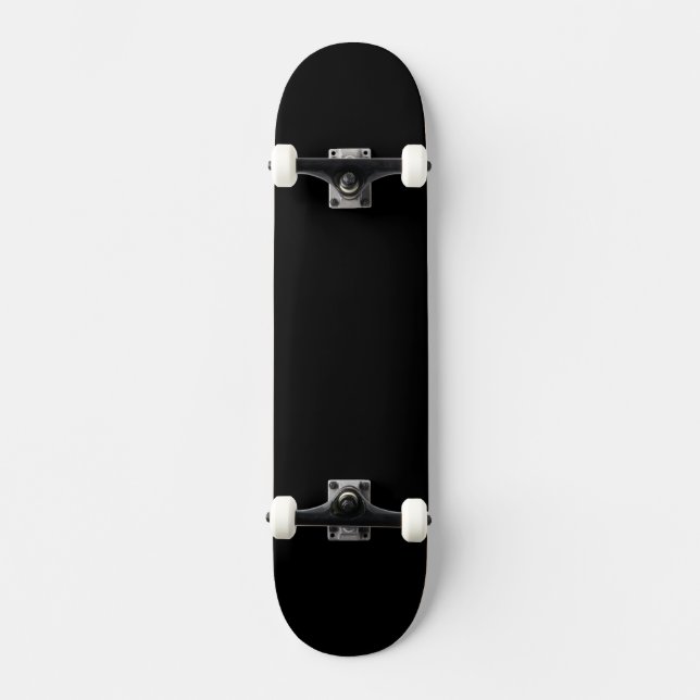 Solid Black Skateboard for Urban Street Style (Vorderseite)