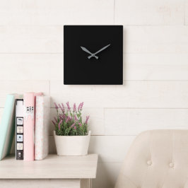Solid Black Sqr Clock für die Marke Impa Quadratische Wanduhr