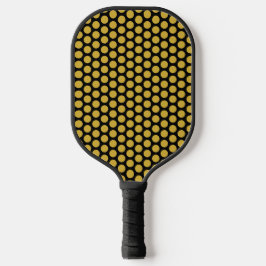 Solid Black with Metallic Gold Dot Style Pickleball Schläger