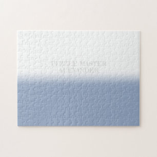 Solid Blue and White Secret Message Personalisiert