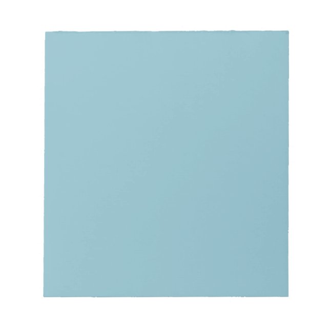 Solid Blue Pastel Tone Minimalistisch Beruflich Notizblock (Vorderseite)