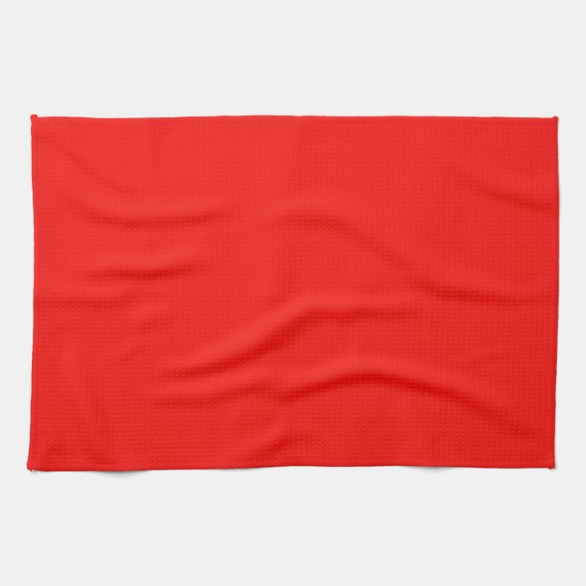 Solid Bright Cherry Red Kittuch Handtuch (Horizontal)