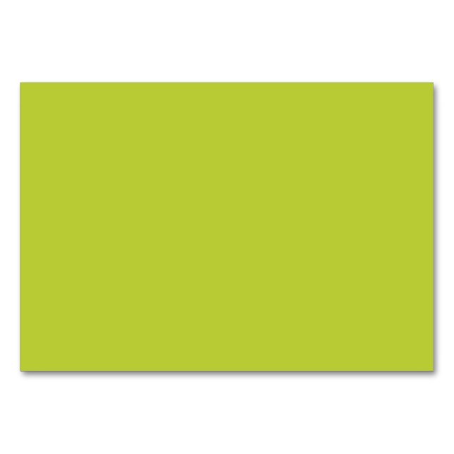 Solid Bright Limone Farbe Tischnummer (Vorderseite)