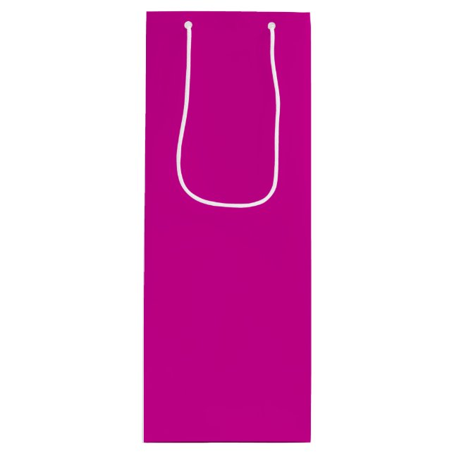 Solid Bright Magenta Geschenktüte Für Weinflaschen (Vorderseite)