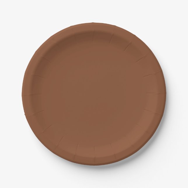 Solid Brown Pappteller (Vorderseite)