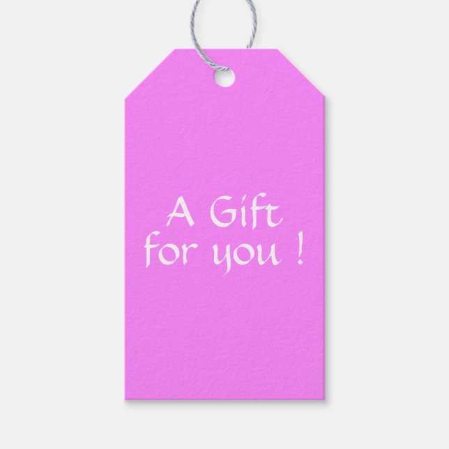 Solid Bubble Gum Gift Tags Geschenkanhänger (Vorderseite)