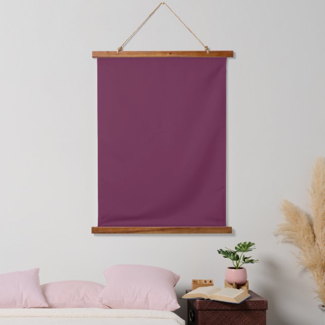 Solid Burgund 26"x36" Vertikal Wandteppich Mit Holzrahmen (Schlafzimmer)