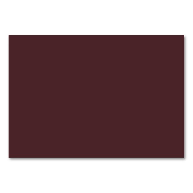 Solid Burgundy Rot Tischnummer (Vorderseite)