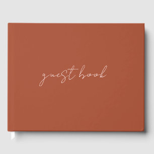 Solid Burnt Orange Gästebuch