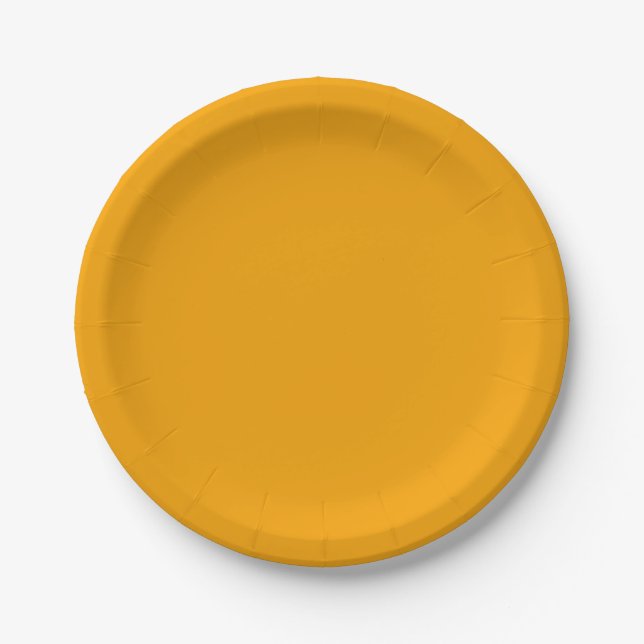 Solid cheese orange pappteller (Vorderseite)