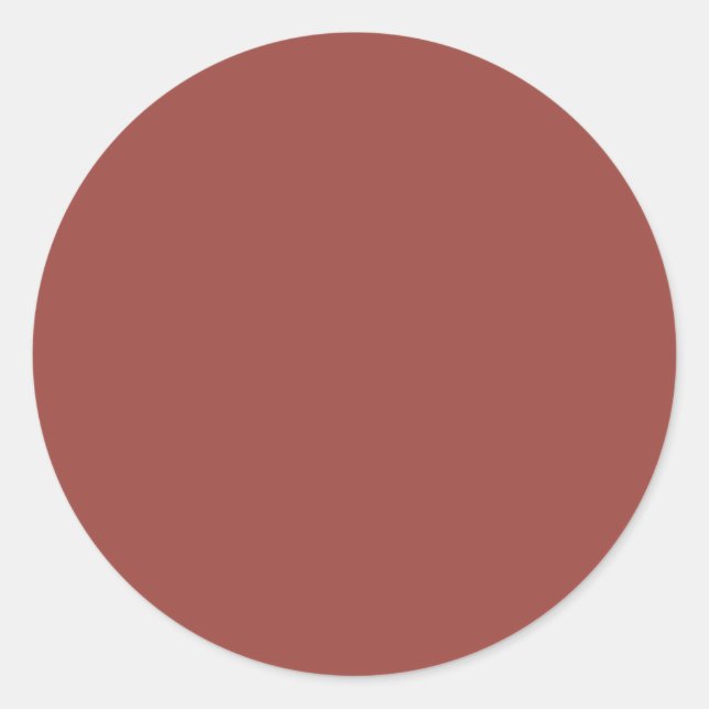 Solid Cognac Farbe Minimalistisch Schlicht Runder Aufkleber (Vorderseite)