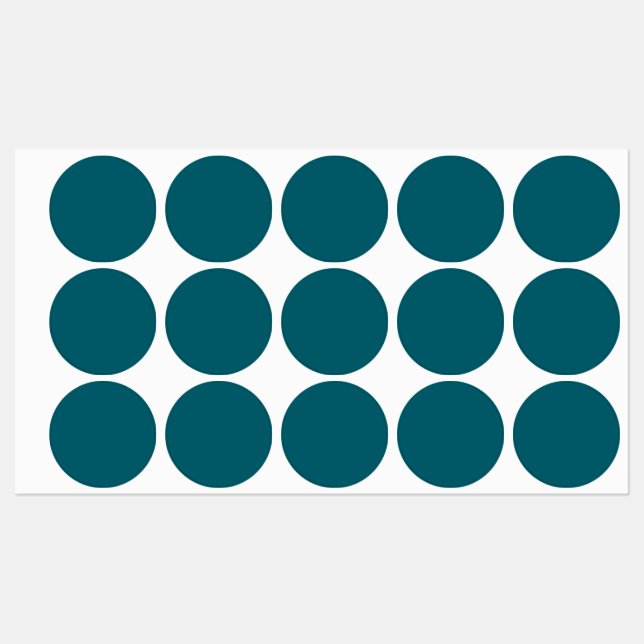 Solid Color Dunkel Aquamarin Etiketten (Blatt)