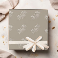 Solid Color Linen Beige - Mr. & Mrs. Gastgeschenke