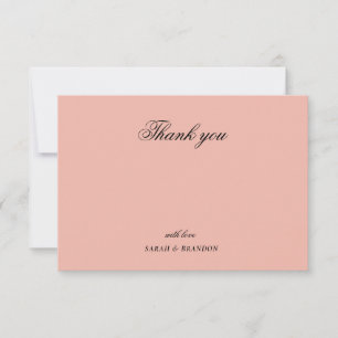 Solid Color Minimalistisch Script Wedding Vielen D Dankeskarte