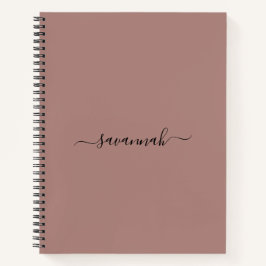 Solid Color Monogram Sketchbook Notizbuch