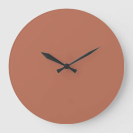 Solid Color Wall Clock - Erdung Warme Terracotta Große Wanduhr
