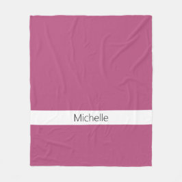 Solid Color Warm Rosa Elegant Mit Monogramm Fleecedecke