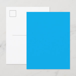 Solid Cyan Blue Background Einladungspostkarte