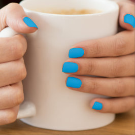 Solid Cyan Blue Background  Minx Nagelkunst
