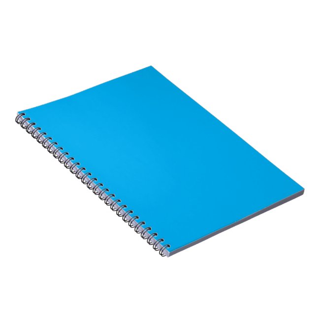 Solid Cyan Blue Background Notizblock (Rechte Seite)